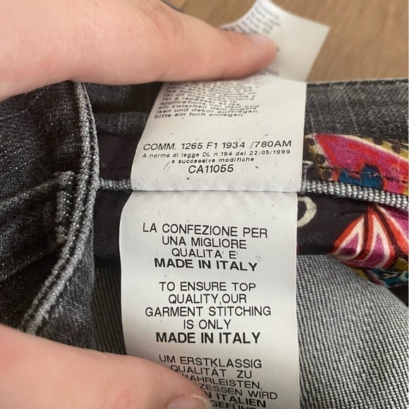 Vintage Y2K Cappopera Straight Jeans Low Waist Jewels Sequins US 28 - Picture 12 of 12